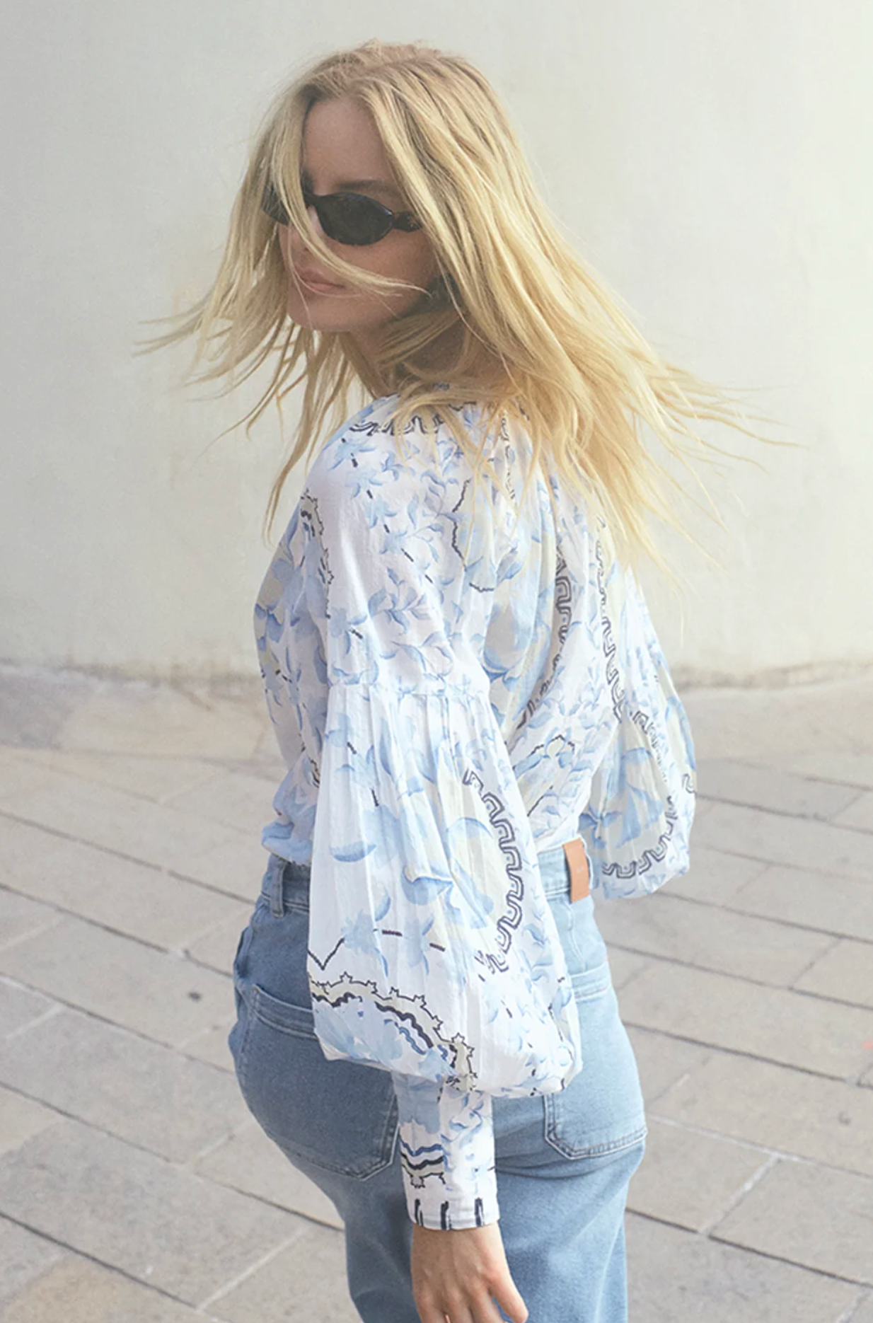 Mos Mosh Wylde Orchid Blouse Blue
