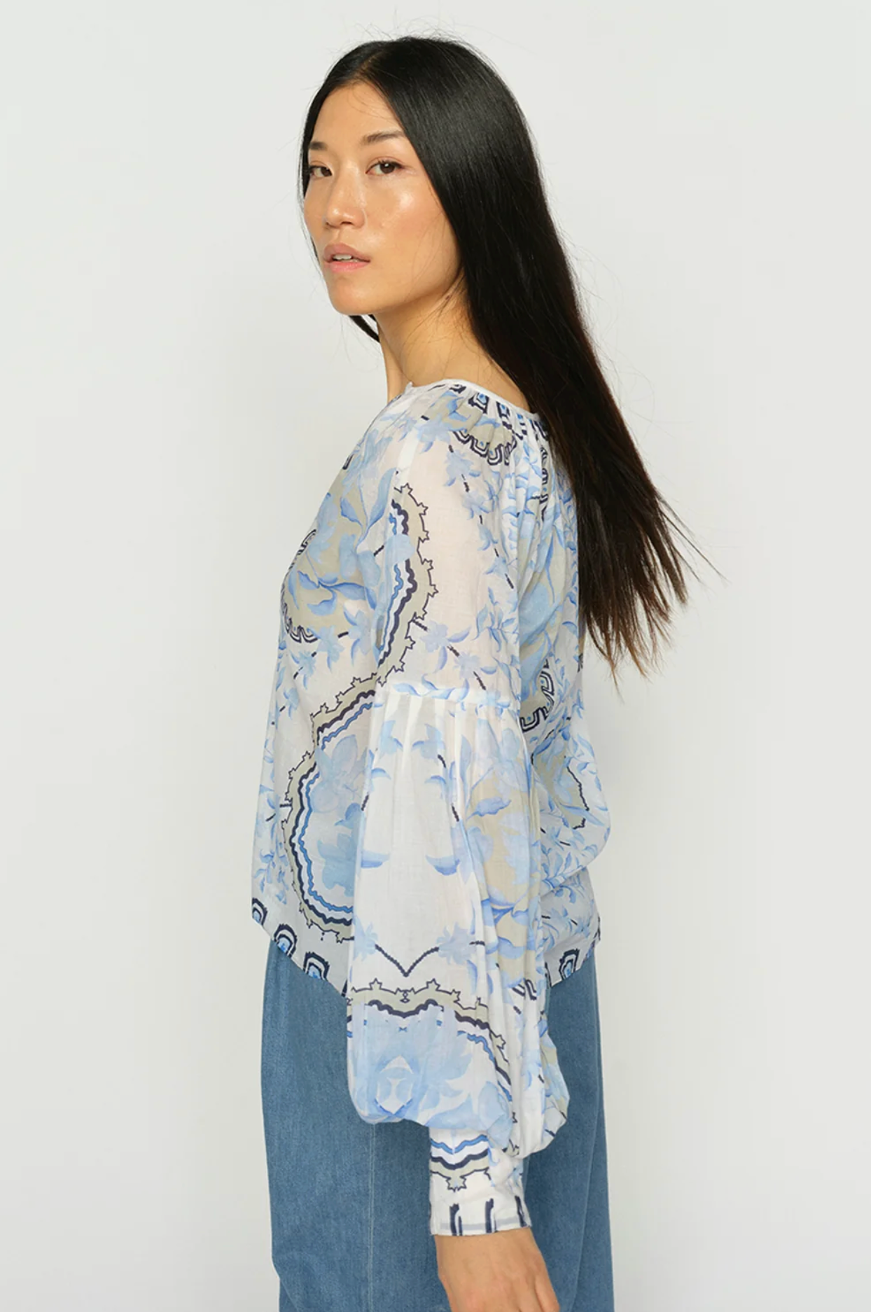 Mos Mosh Wylde Orchid Blouse Blue