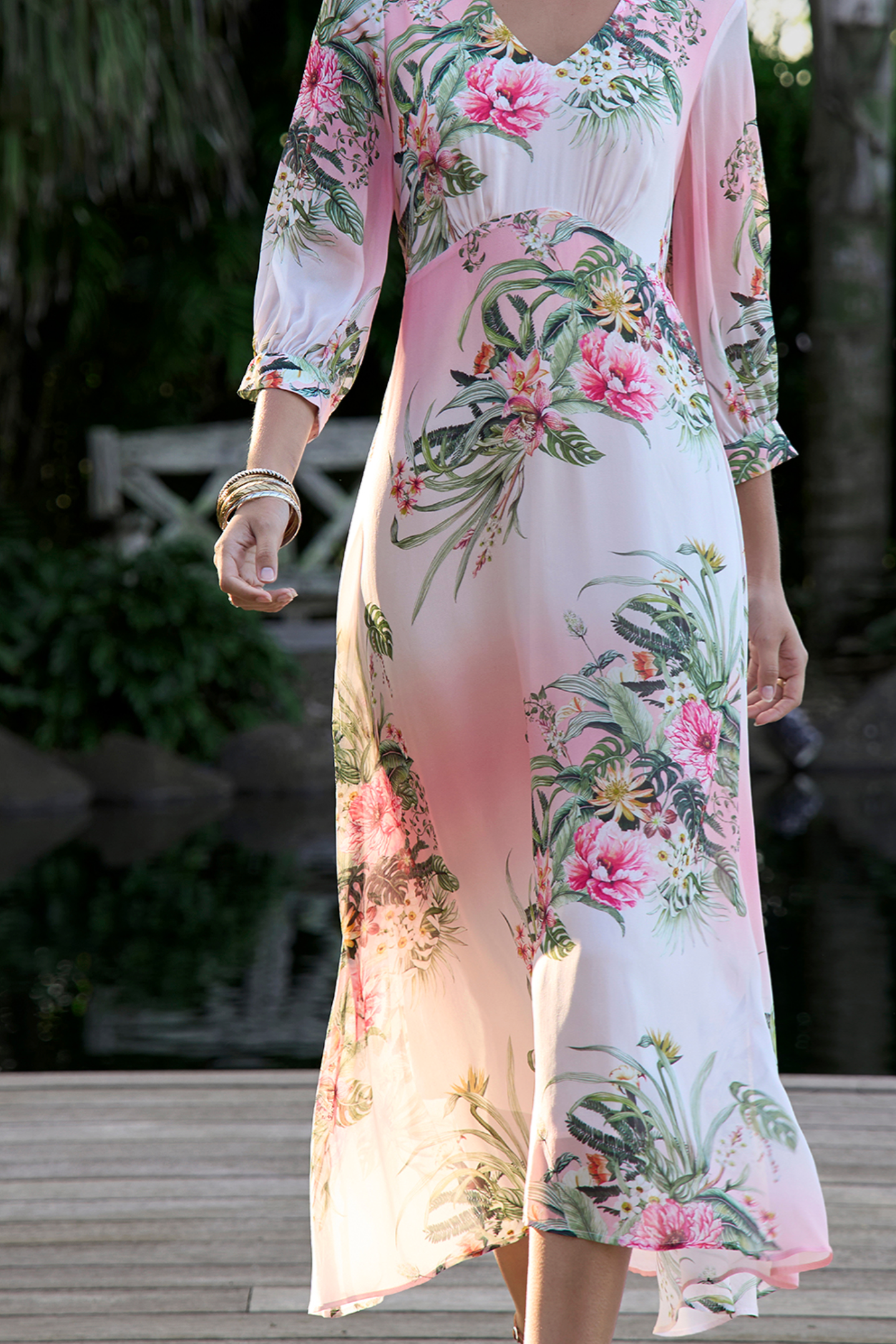 Loobie's Story Ayana Midi Dress - Blush Multi
