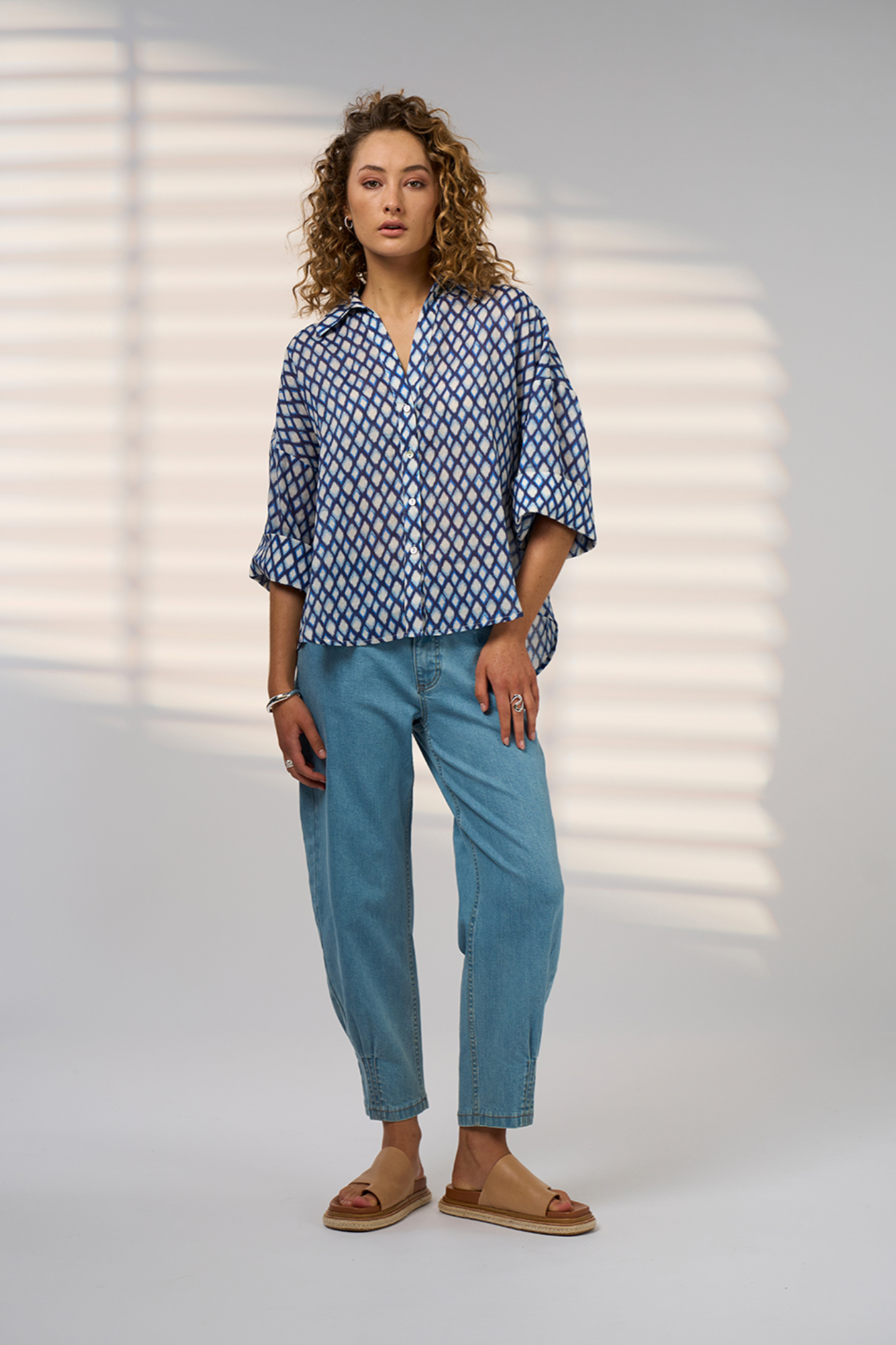 Madly Sweetly Double Up Shirt - Blue Multi