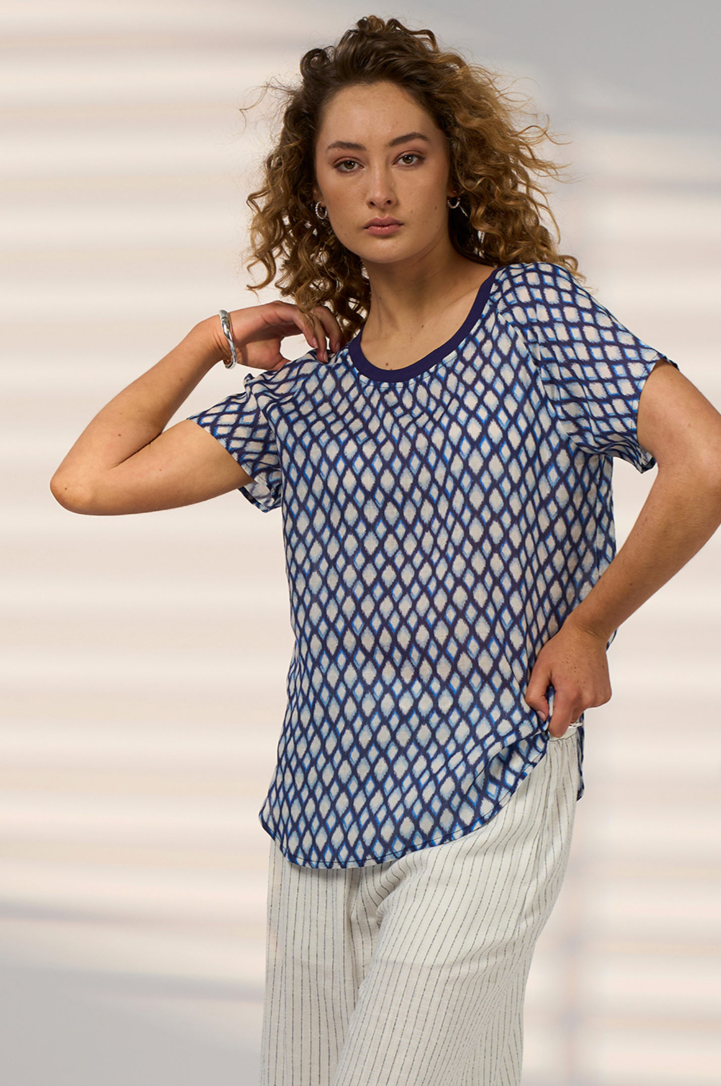 Madly Sweetly Double Up Tee - Blue Multi