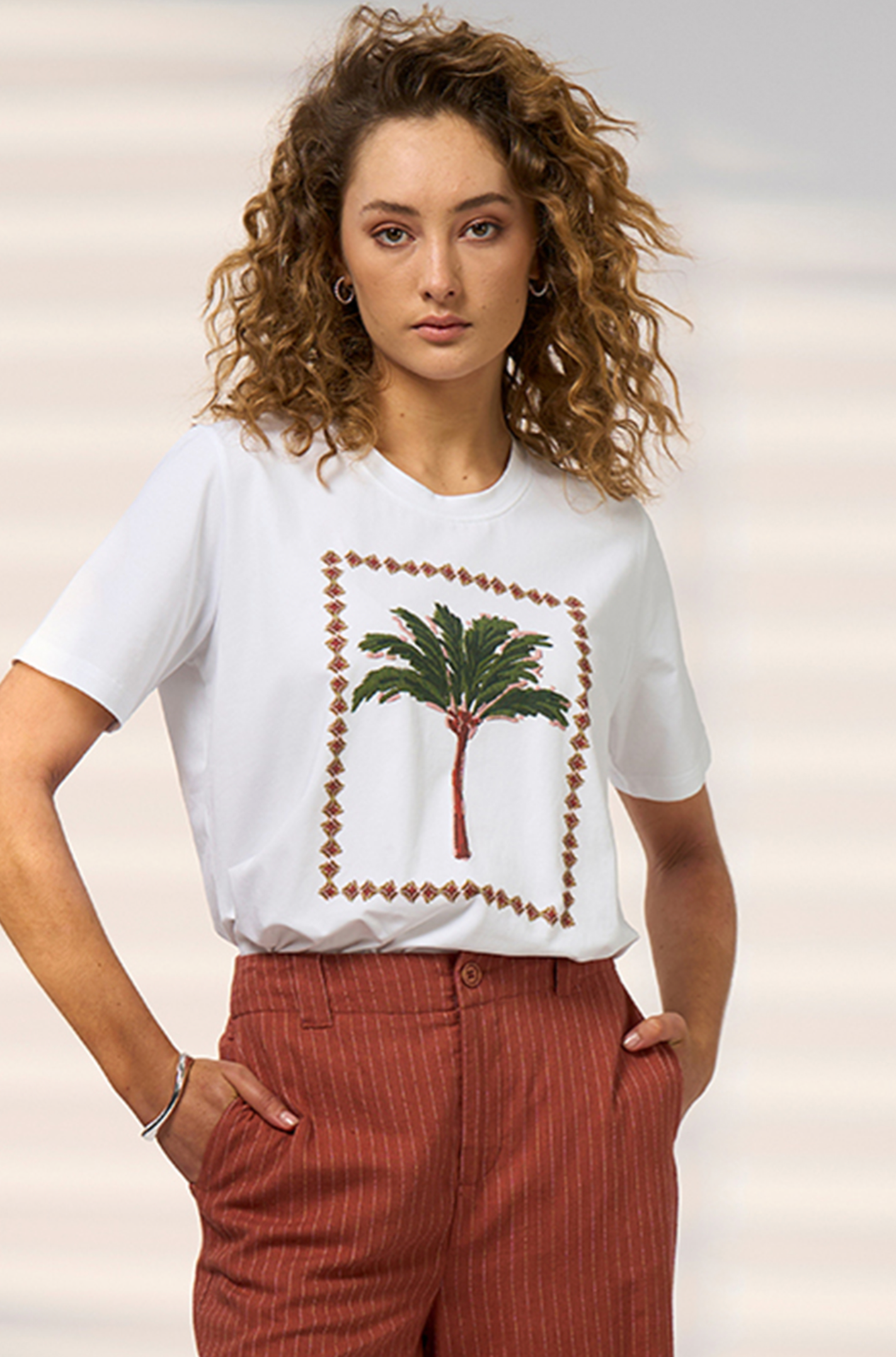 Madly Sweetly Wander Tee - White Palm