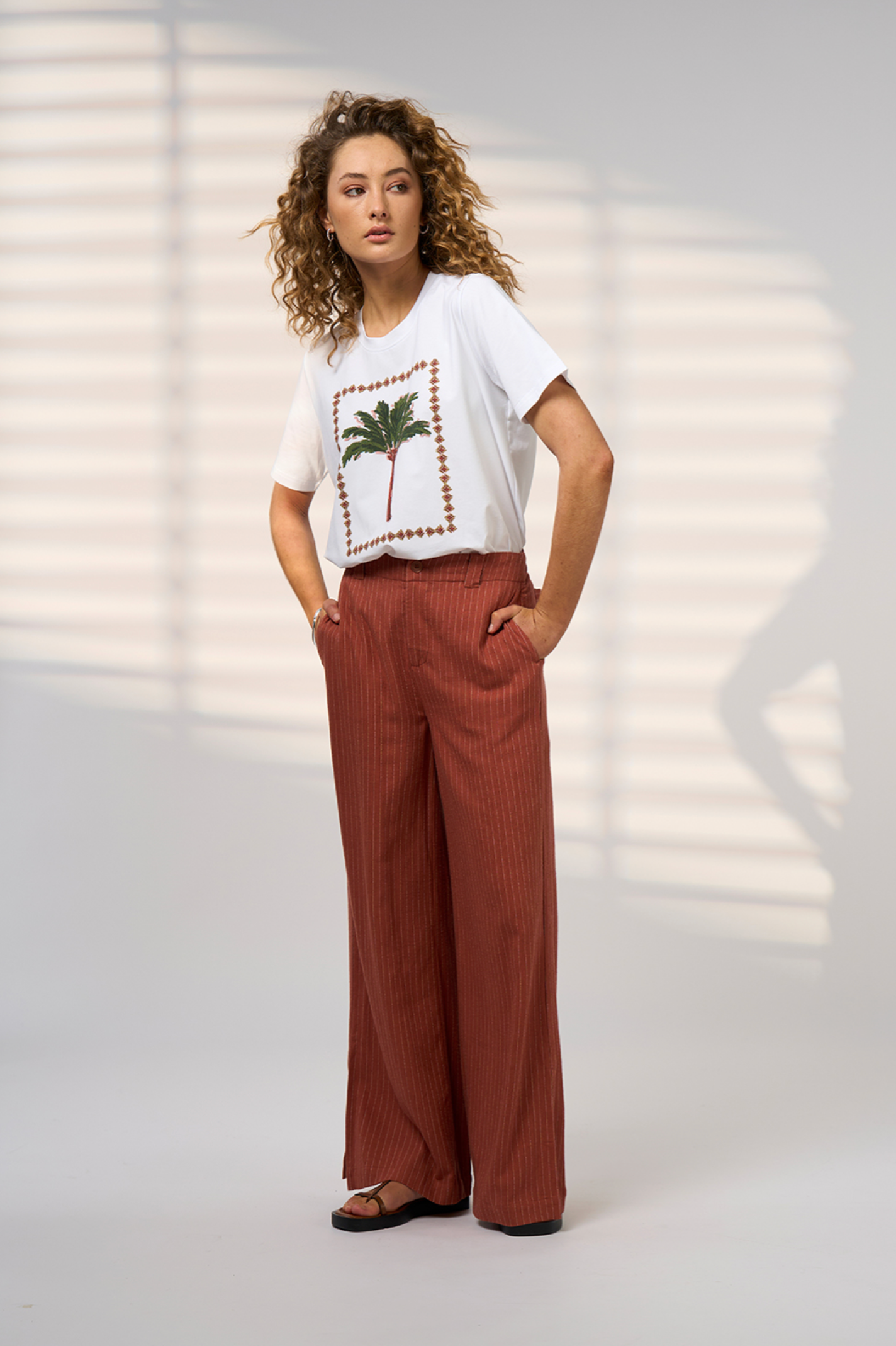 Madly Sweetly Wander Tee - White Palm