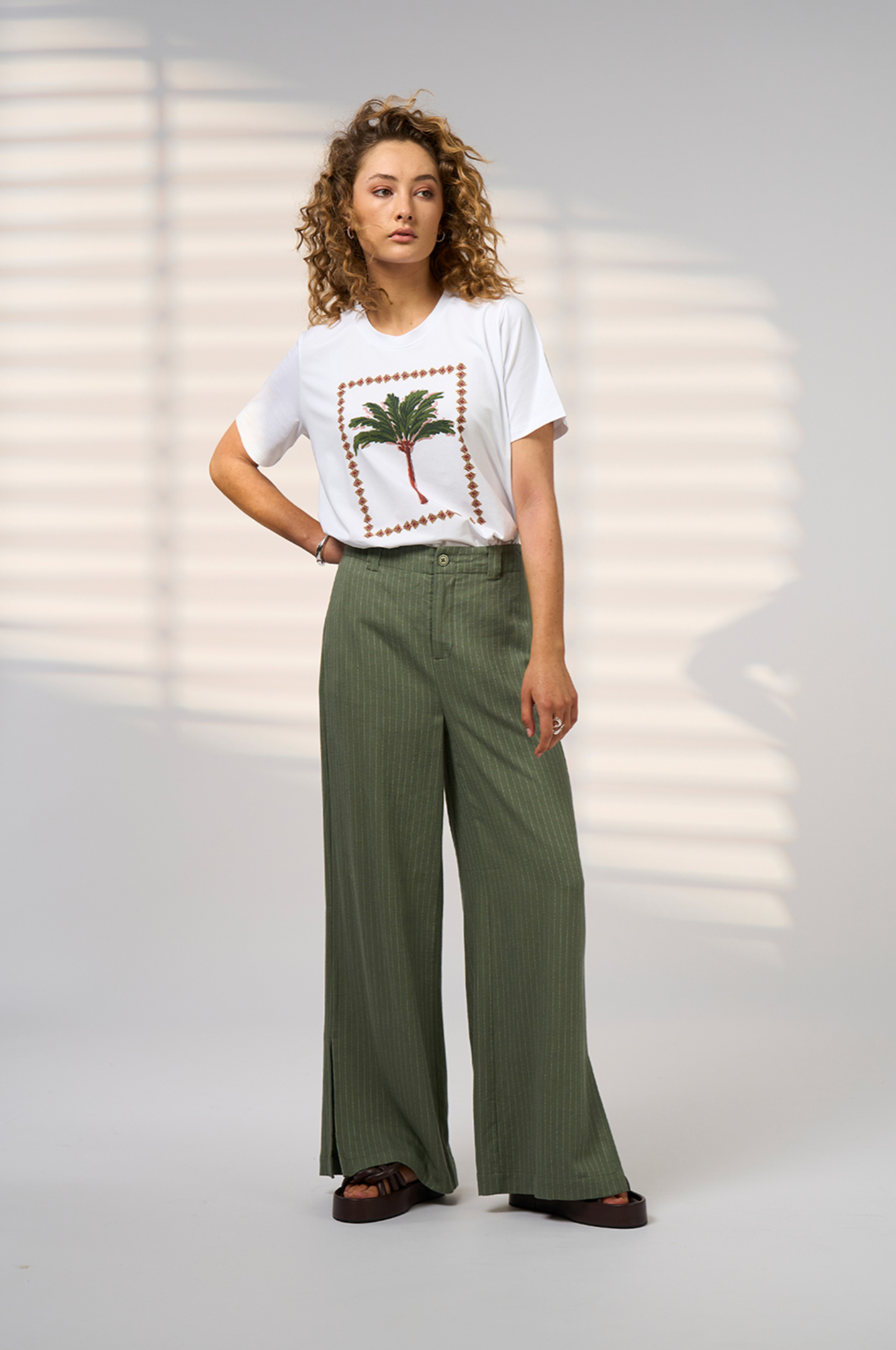 Madly Sweetly Wander Tee - White Palm