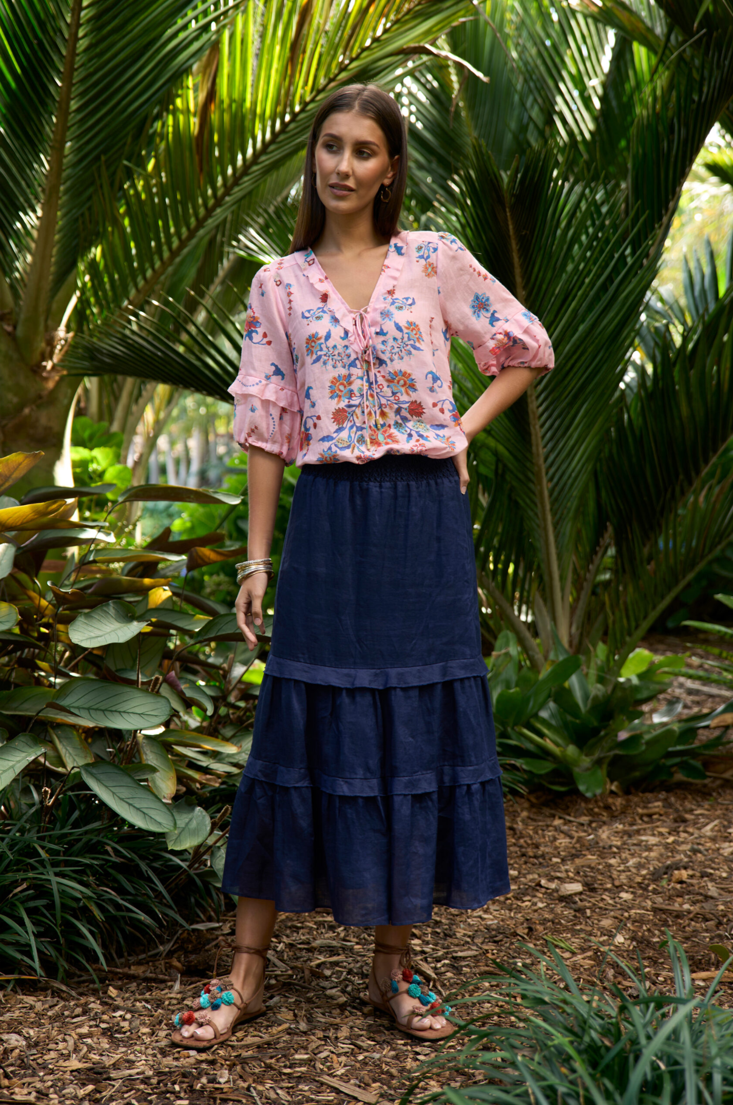 Loobie's Story Nera Blouse - Blush Multi