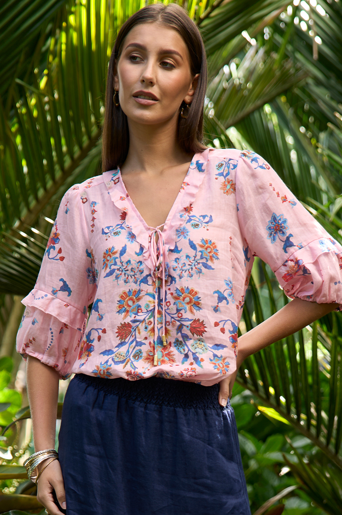 Loobie's Story Nera Blouse - Blush Multi