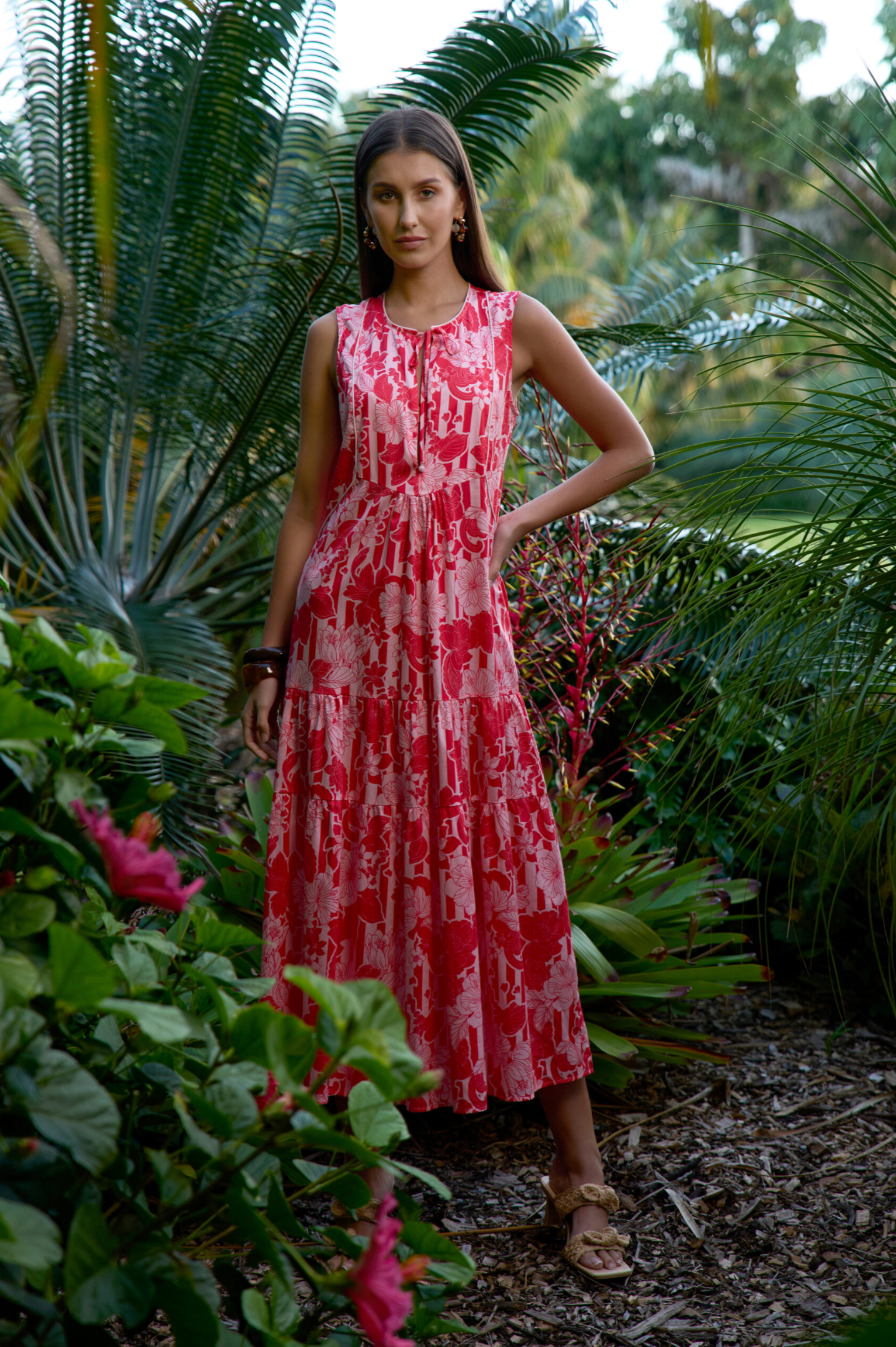 Loobie's Story Sashi Midi Dress - Watermelon Multi