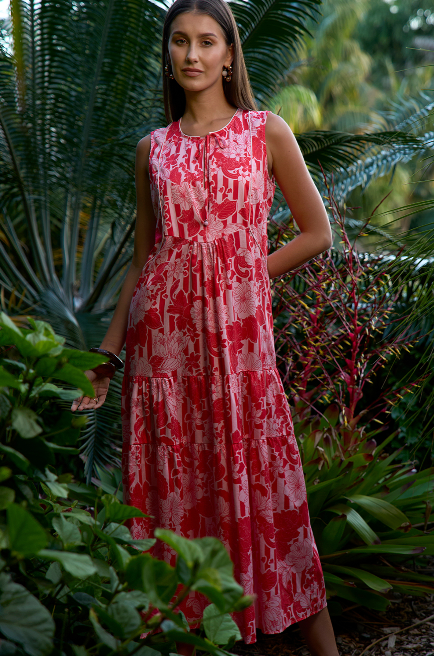 Loobie's Story Sashi Midi Dress - Watermelon Multi