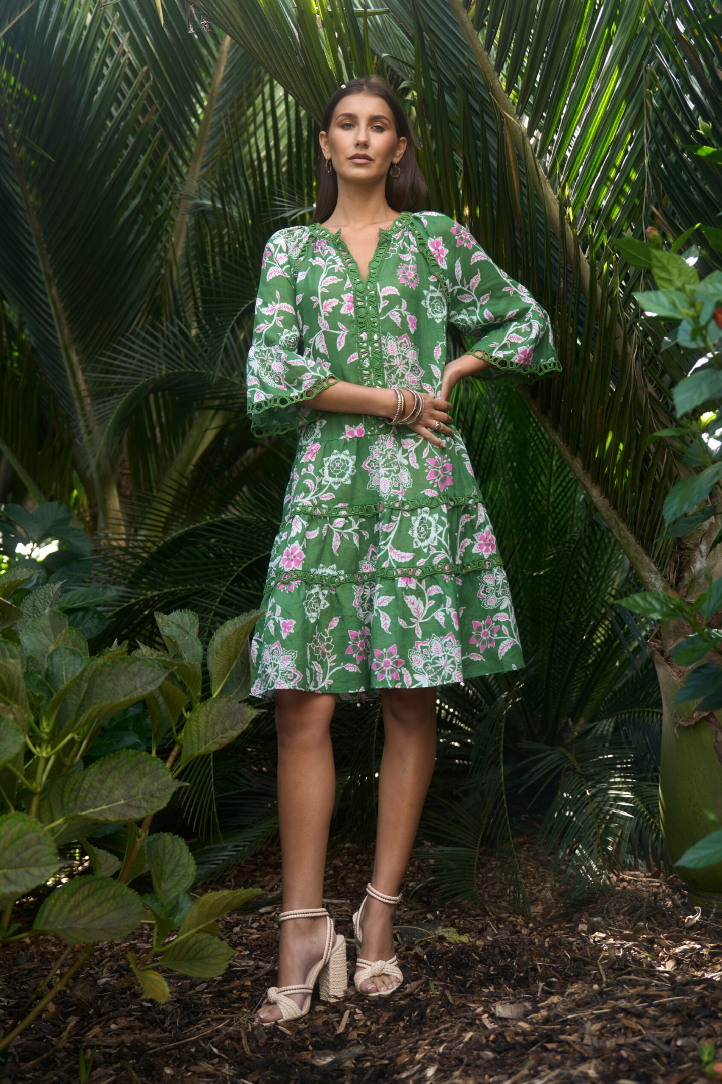 Loobie's Story Aisha Dress - Tea Leaf Multi
