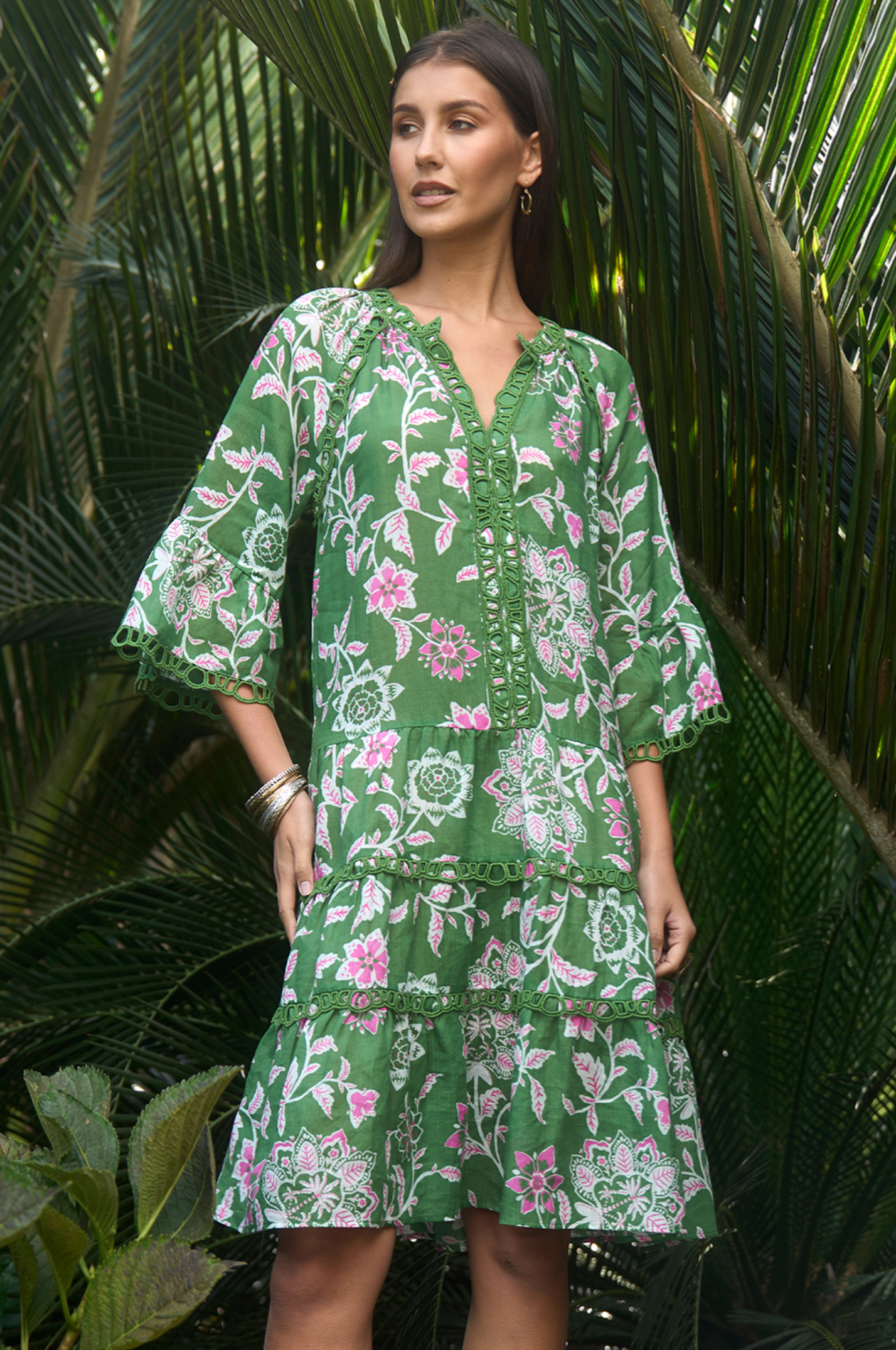 Loobie's Story Aisha Dress - Tea Leaf Multi