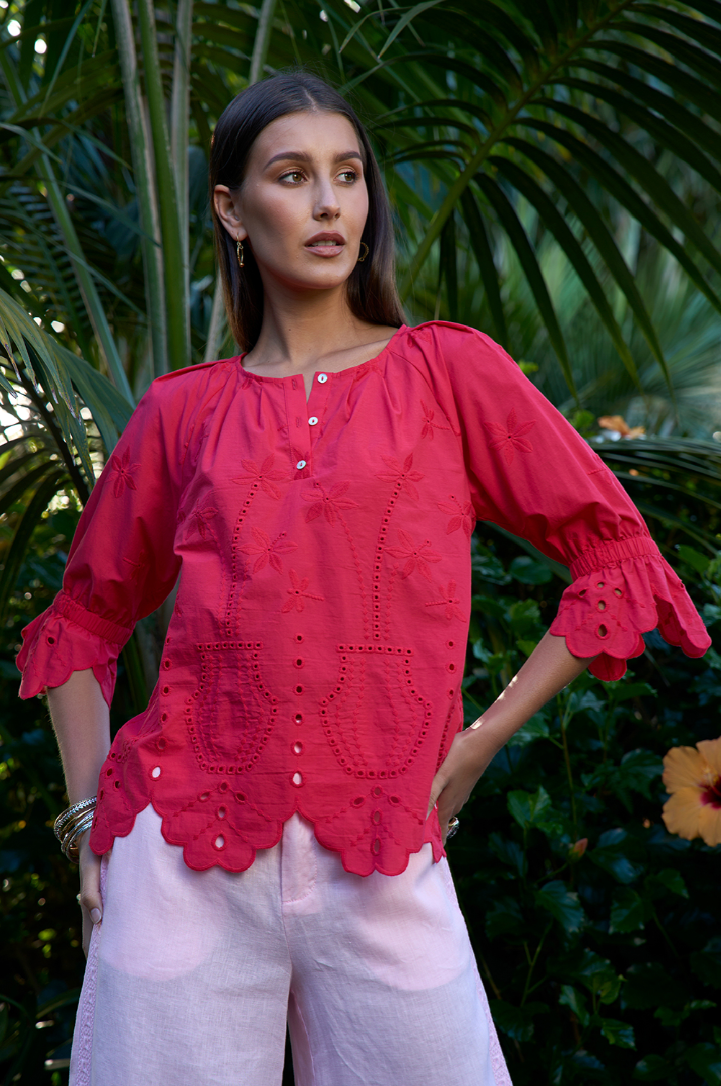 Loobie's Story Dragonfly Top - Raspberry