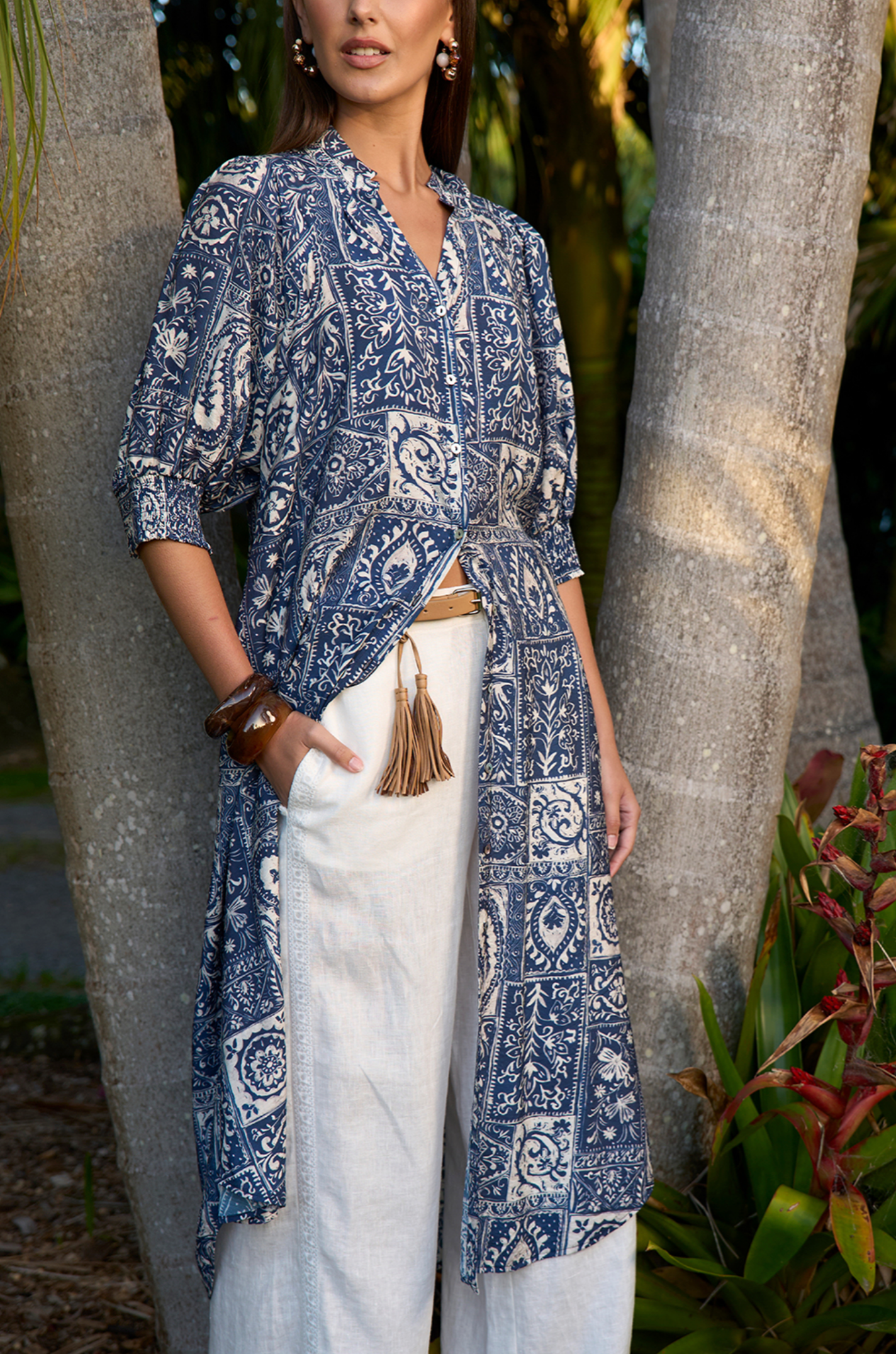 Loobie's Story Taja Shirt Dress - Ink Multi