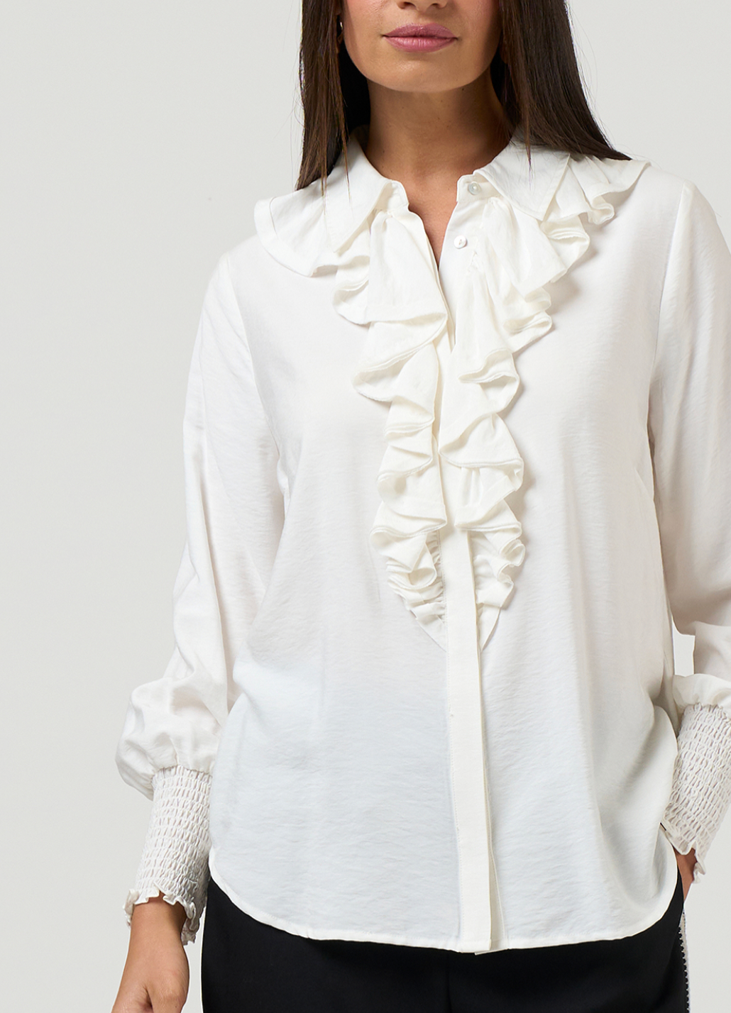 Bijou Shirt Silk White Loobie's Story