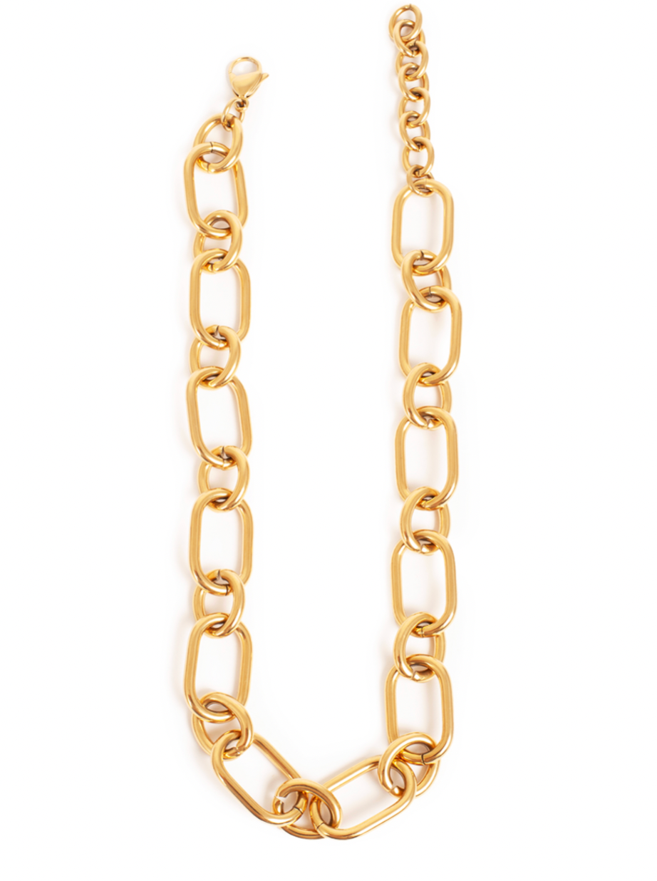 A&C Oslo Necklace Heavy Chain Steel G - Gold
