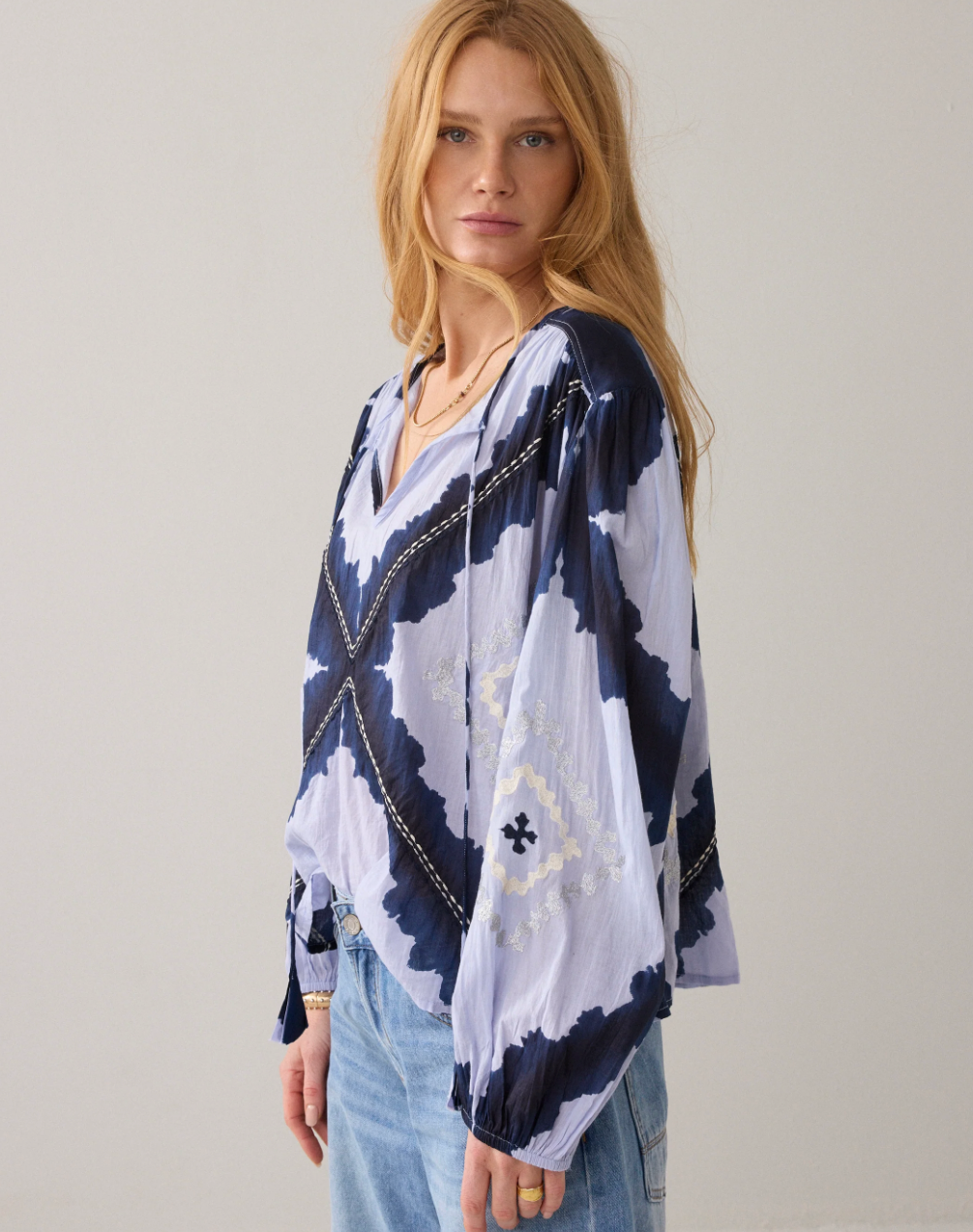 Summum Top Cotton Voile Soft Blue