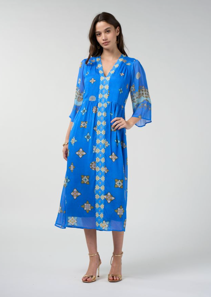 Loobie's Story Dambulla Midi Dress - Azure Multi