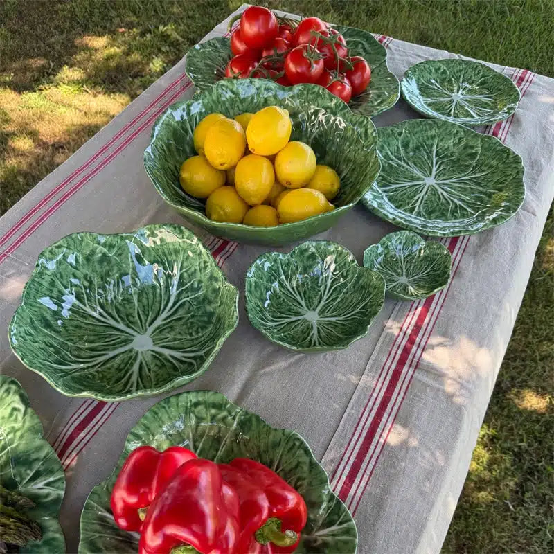 Melamine Cabbage Round Platter 40cm Green
