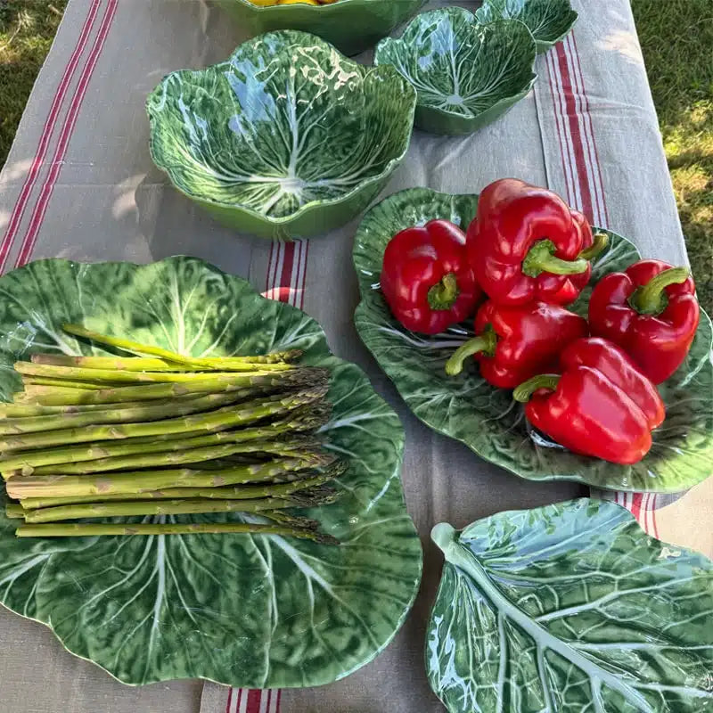 Melamine Cabbage Oval Platter 50cm Green