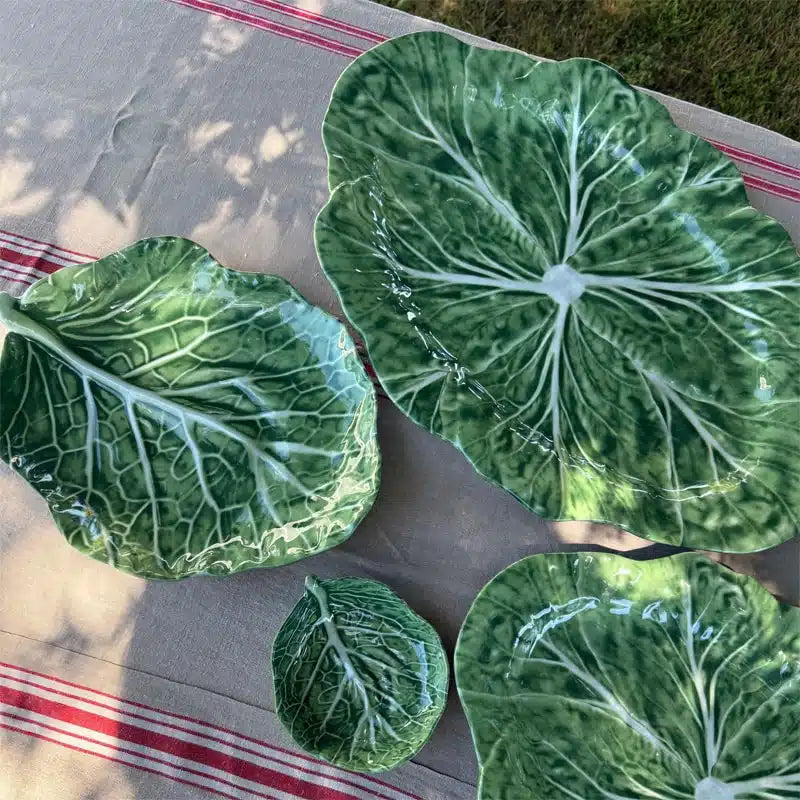 Melamine Cabbage Oval Platter 50cm Green
