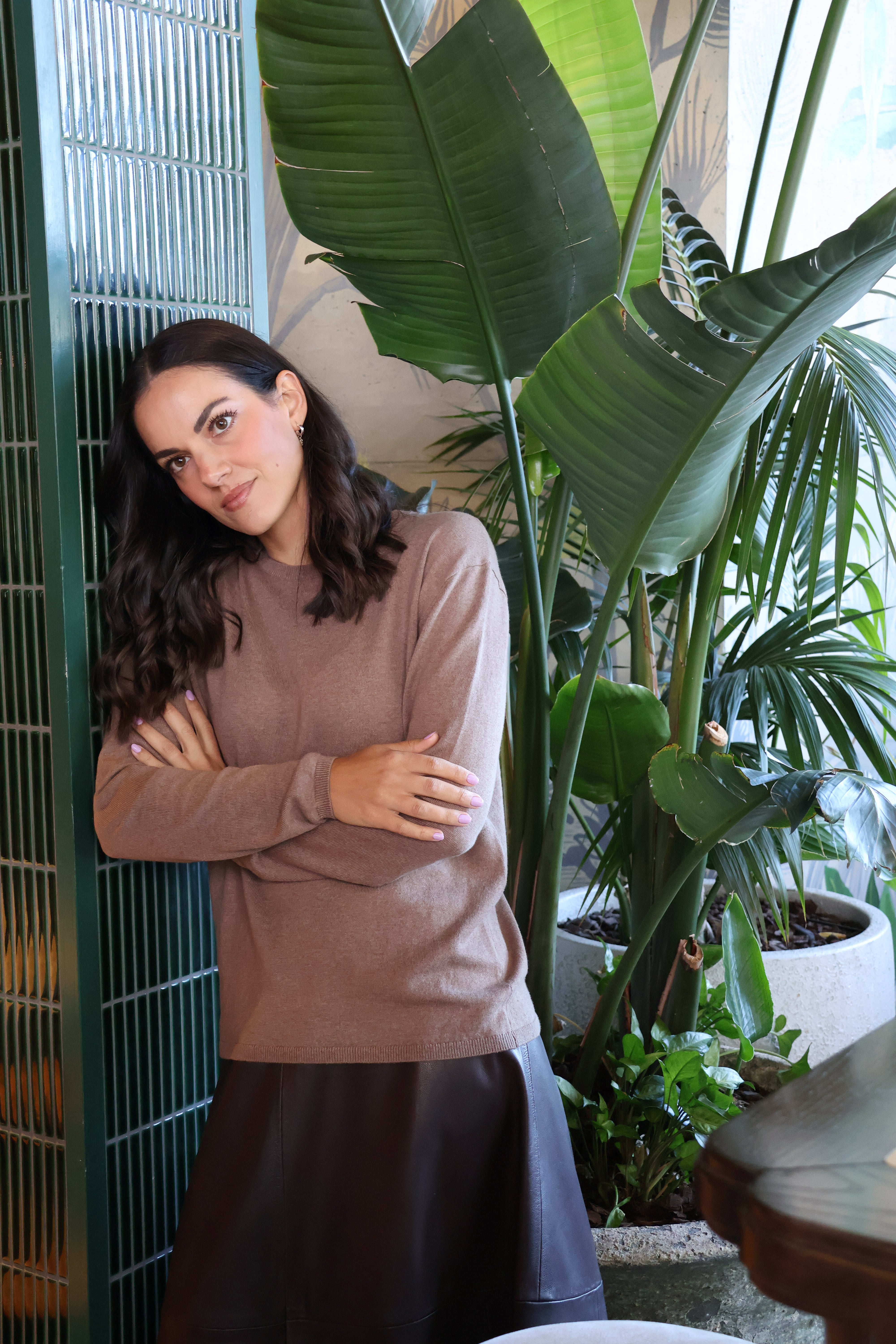 Yarnsmith Sapphire L/S  Cotton/Cashmere Knit Rye